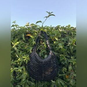 Vintage woven leather bag